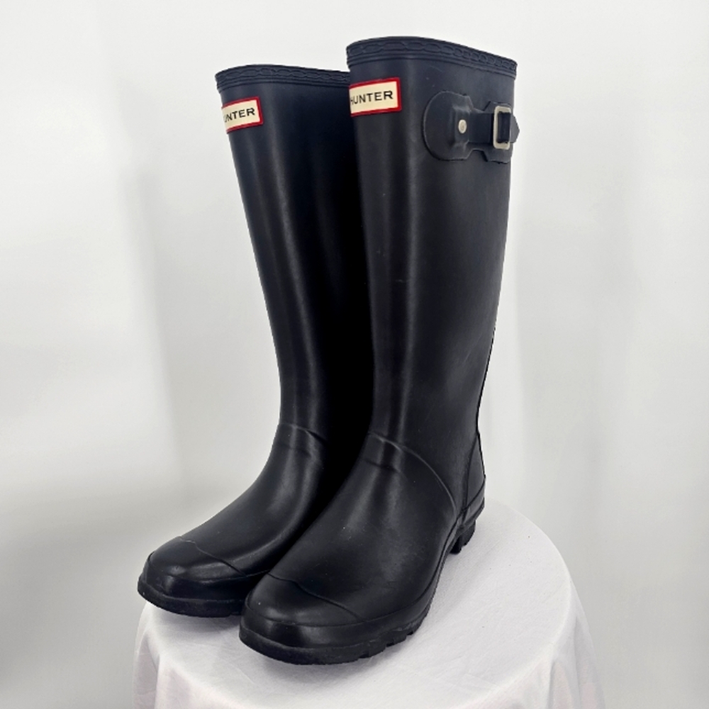 Hunter Women's Original Tall Rain Boots Matte Black Size 8